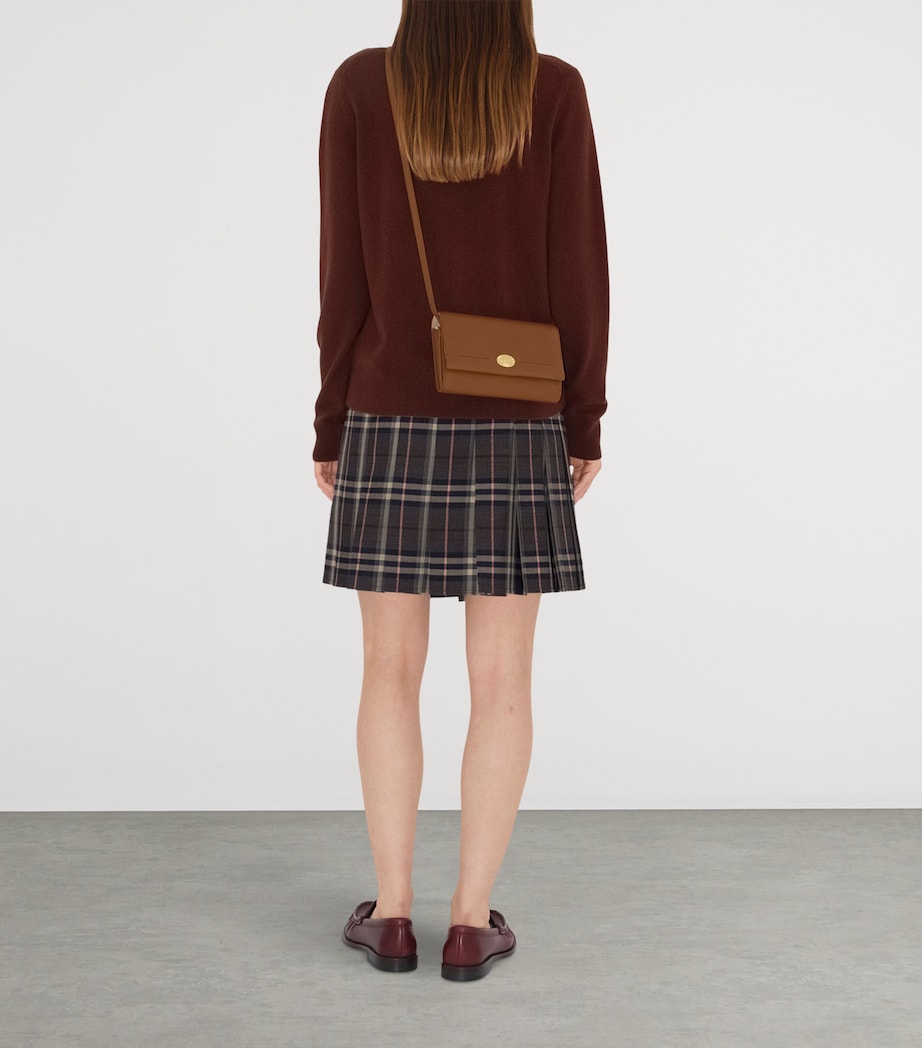 Burberry Brown Leather Cotswolds Strap Wallet