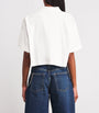 Alexander Wang White Cotton Logo Crop Top