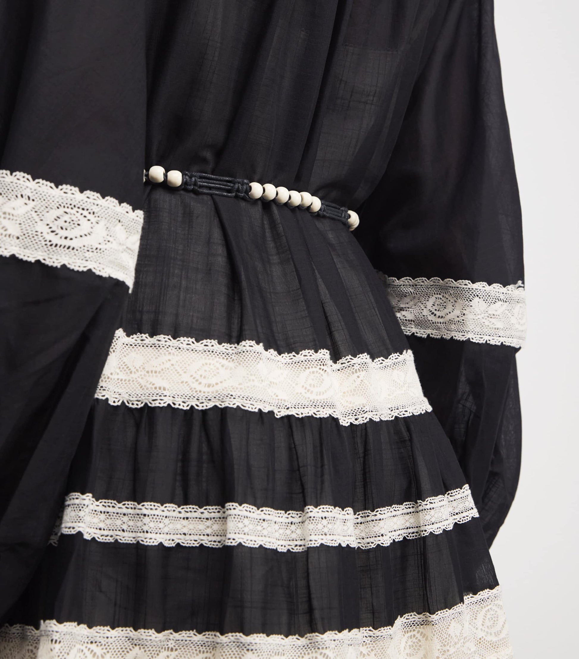 Cotton Lace-Insert Rhiannon Midi Dress