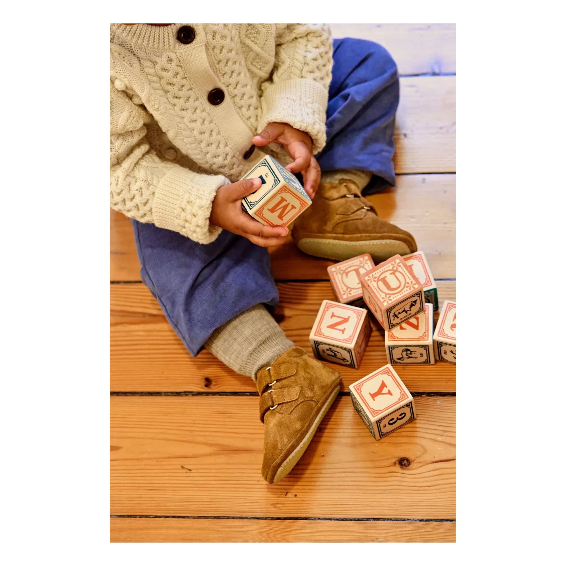 Angulus - Double Scratch Leather Slippers | Camel