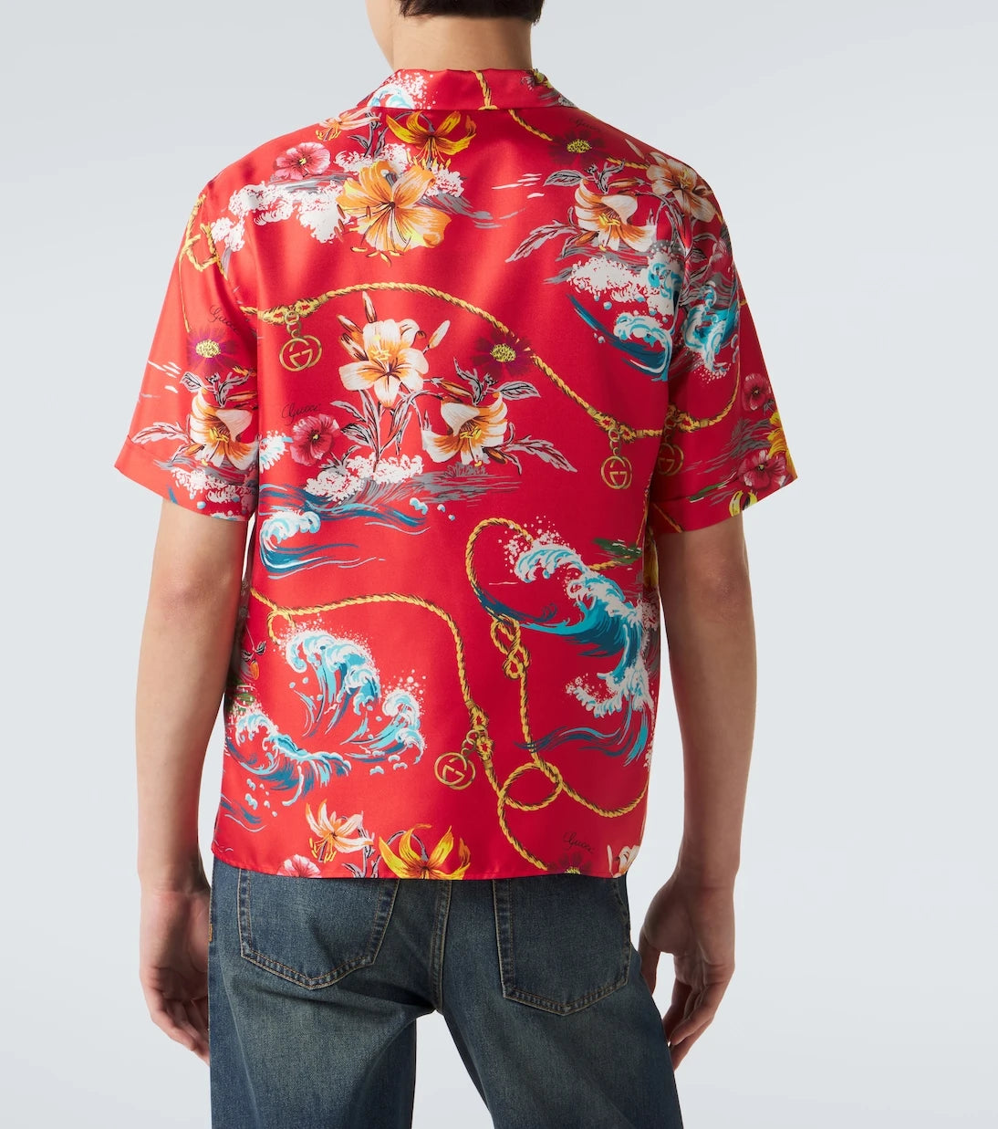 Gucci - Floral silk twill bowling shirt