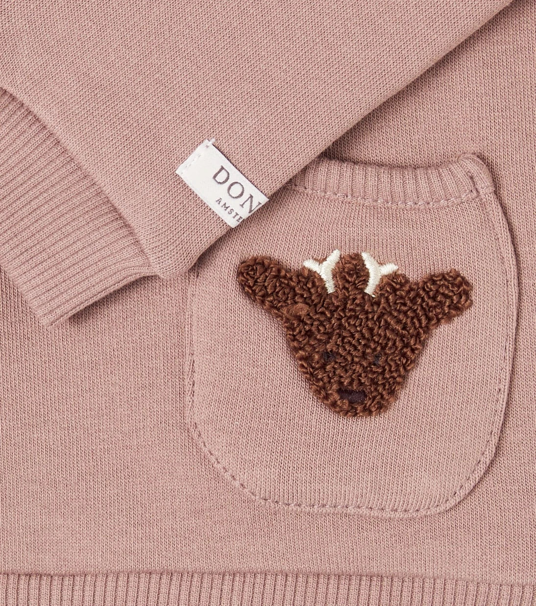 Donsje - Baby Foppe appliqué cotton sweater