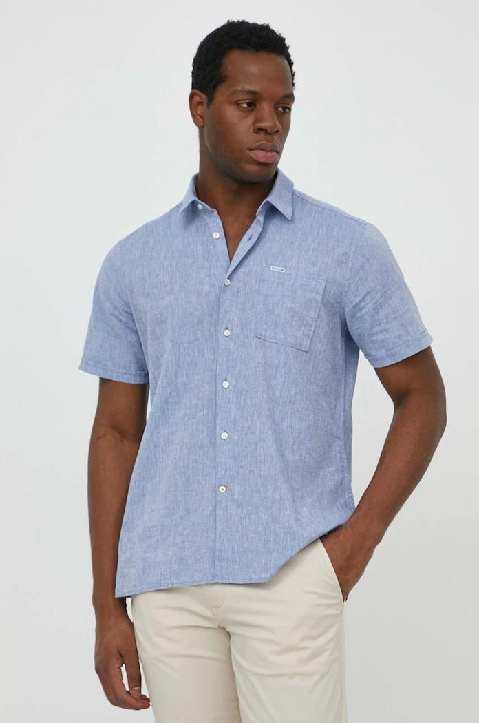 Barbour риза мъжка с лен Shirt Dept - Summer