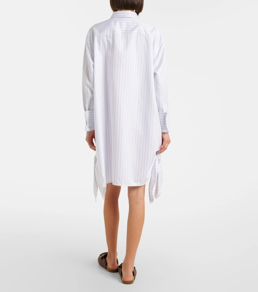 JW Anderson - فستان قطني قصير مخطط