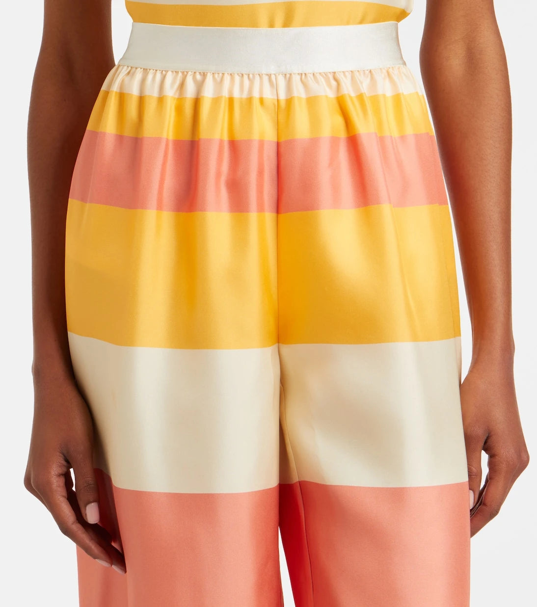 Eres - Lollipop silk twill wide-leg pants