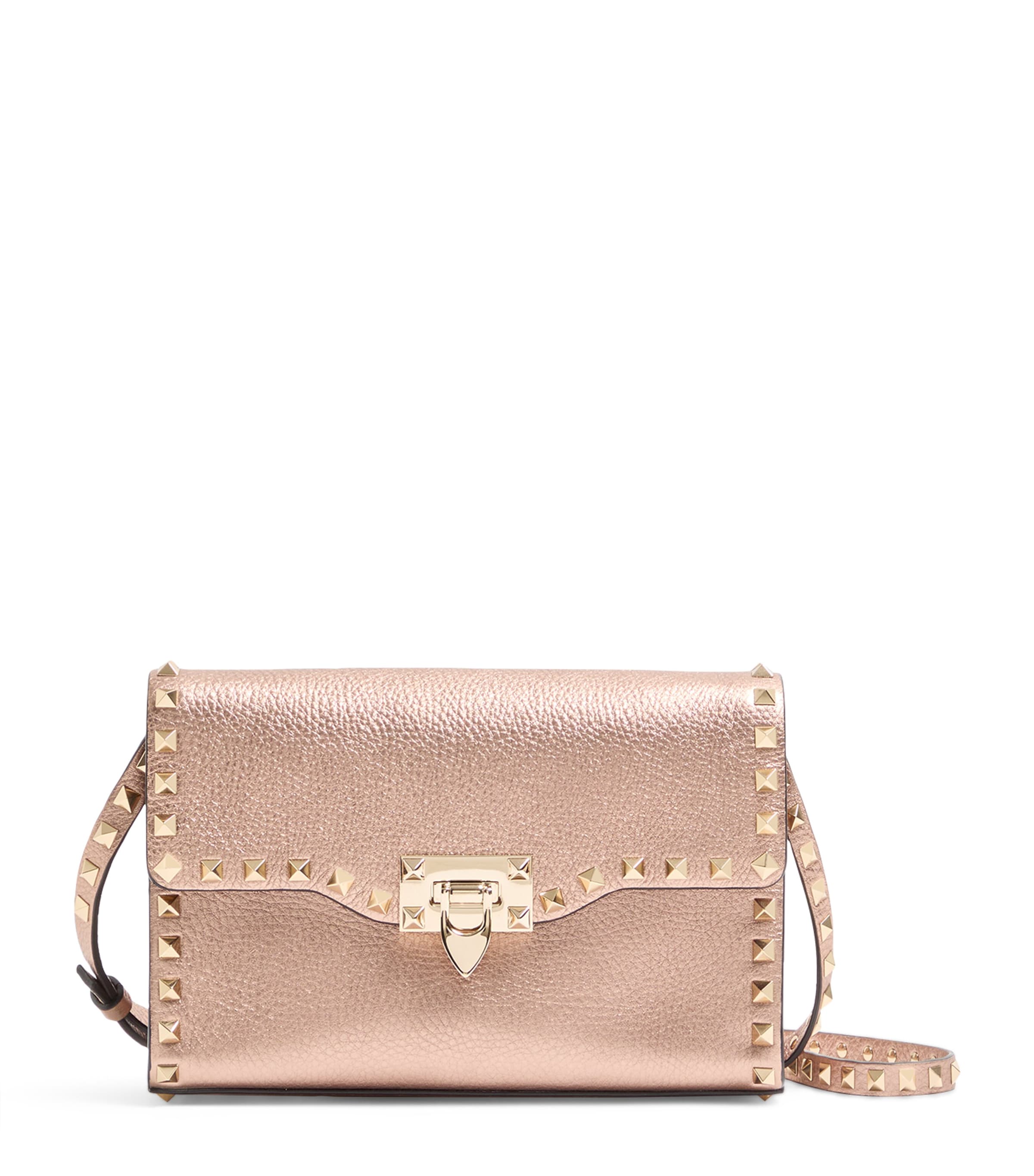 Valentino Garavani Small Leather Rockstud Shoulder Bag