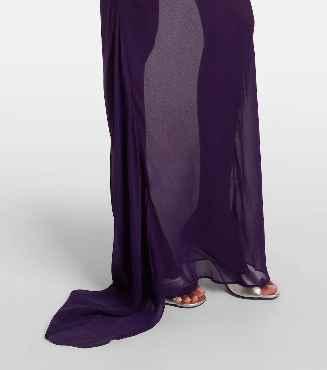 De La Vali - Diosa georgette maxi skirt