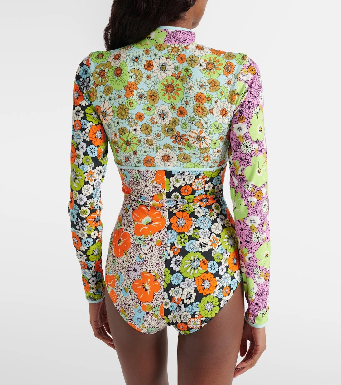 Alémais - Orange Blossom floral rashguard swimsuit