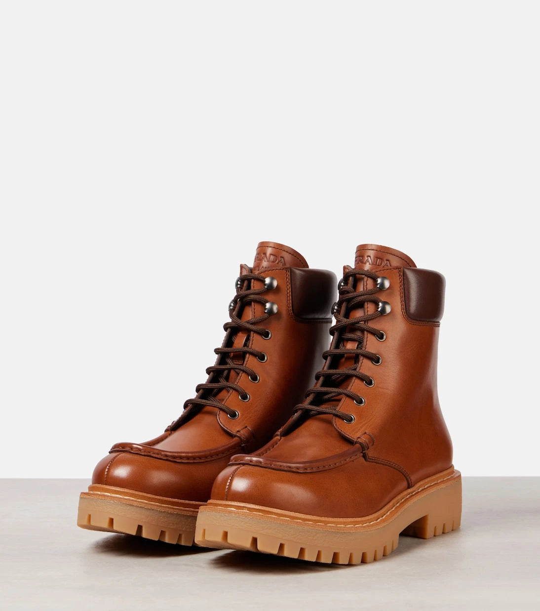 Prada - Leather combat boots