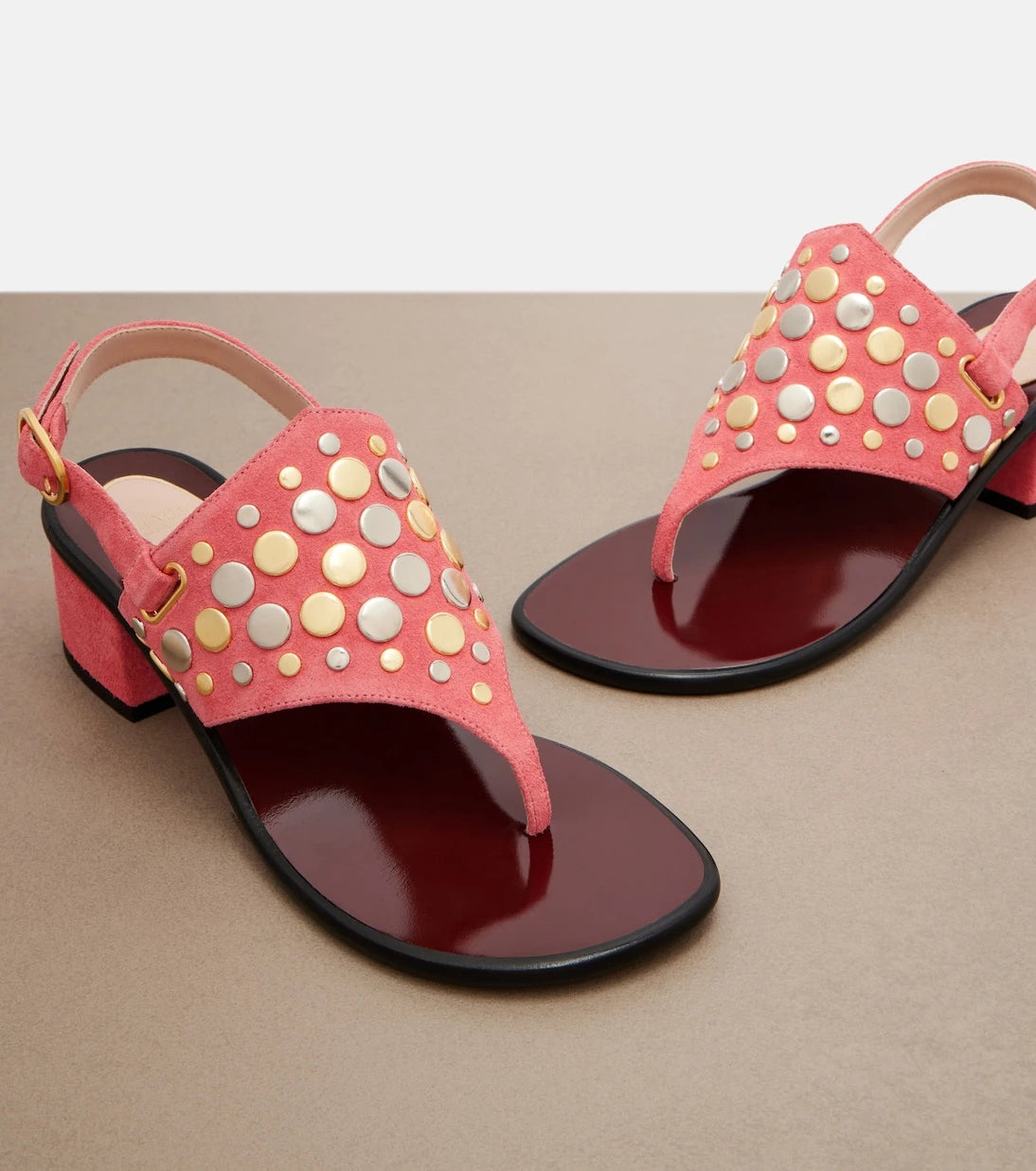Valentino Garavani - Resort studded suede thong sandals