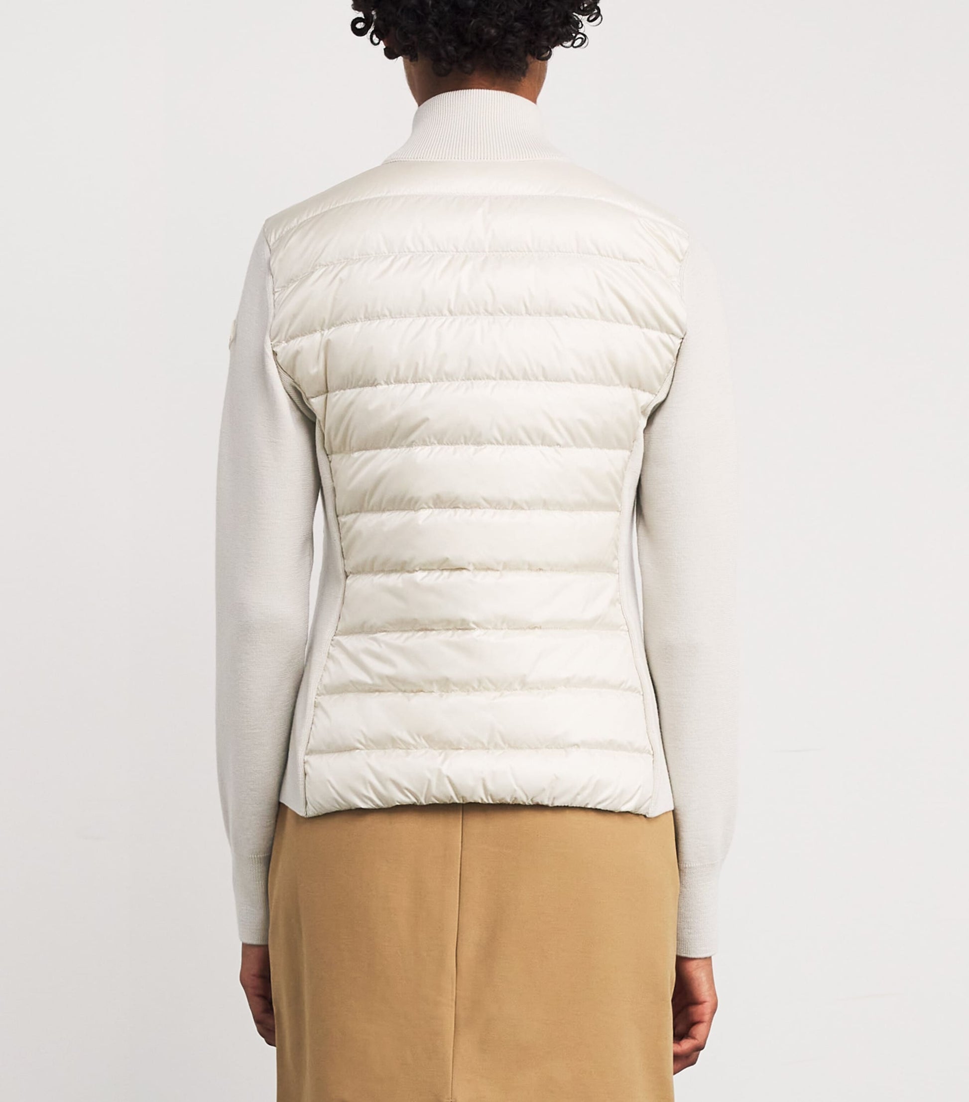 Moncler Beige Down Panelled Cardigan