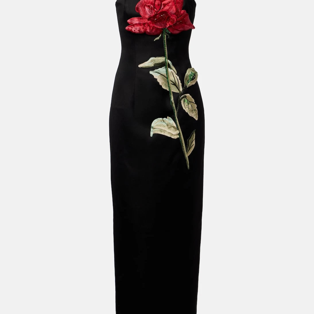 Leo Lin - Rayna floral-appliqué midi dress