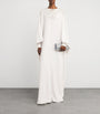 Zuhair Murad White Pearl-Embellished Kaftan Maxi Dress