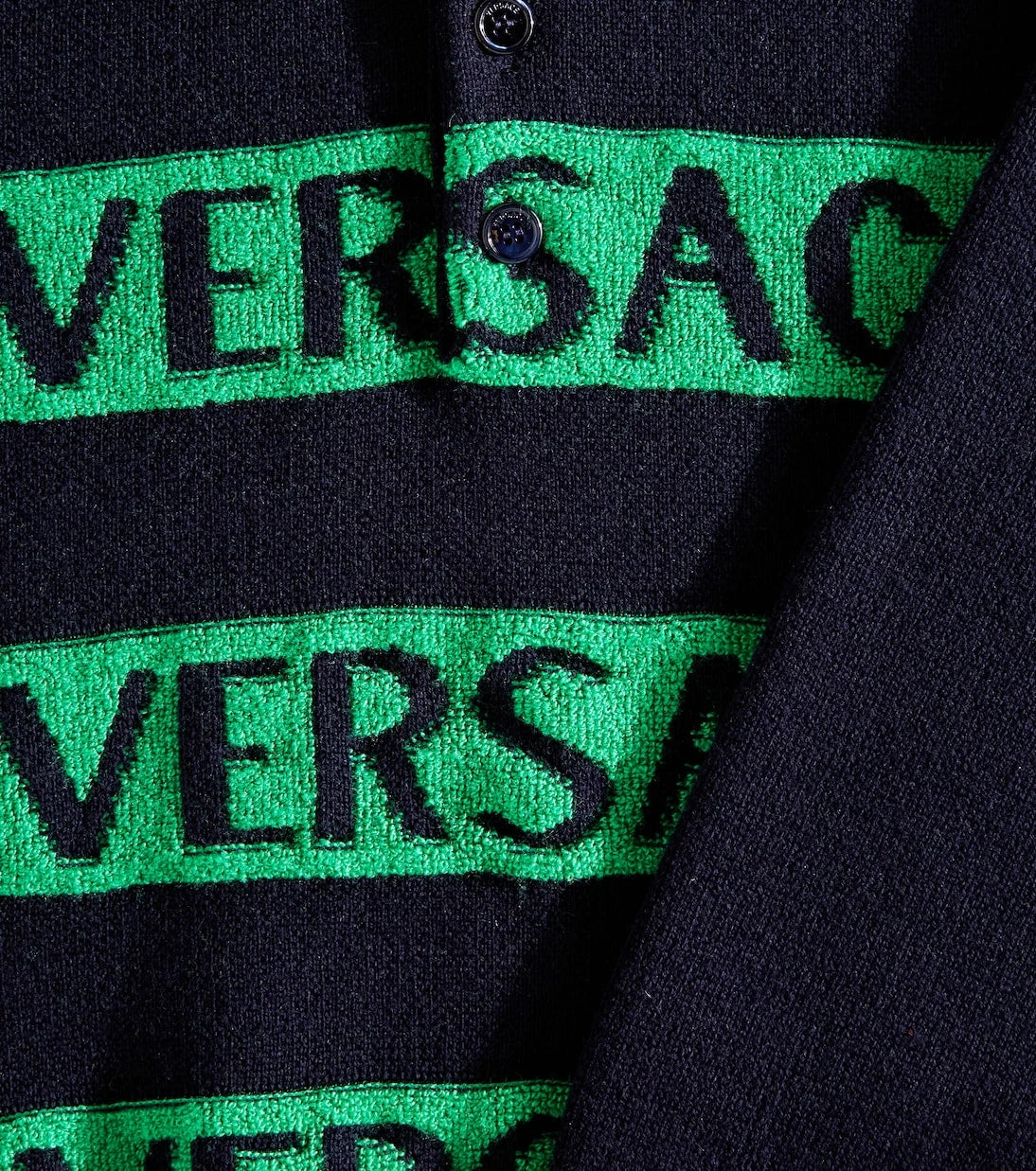 Versace Kids - Logo wool polo sweater