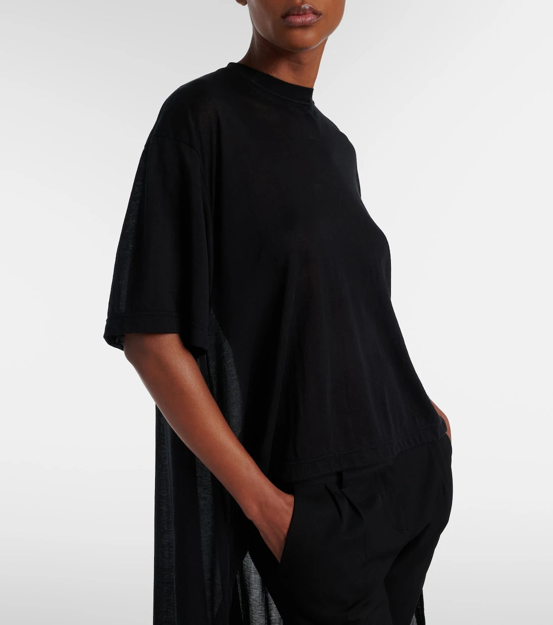 Balenciaga - Draped cotton jersey T-shirt