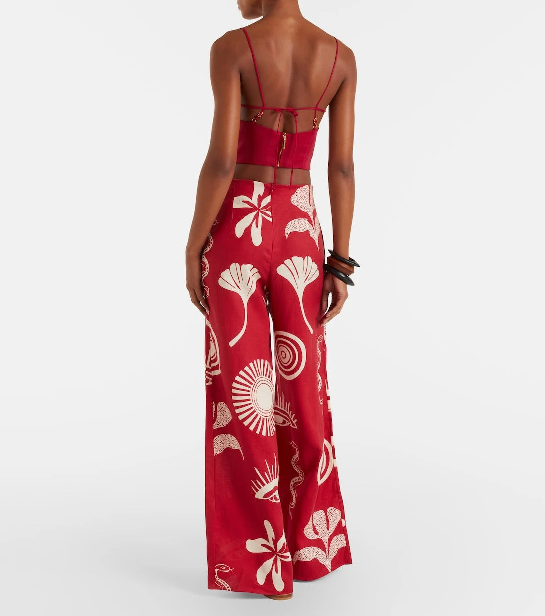 Cala de la Cruz - Imperia cutout linen crop top