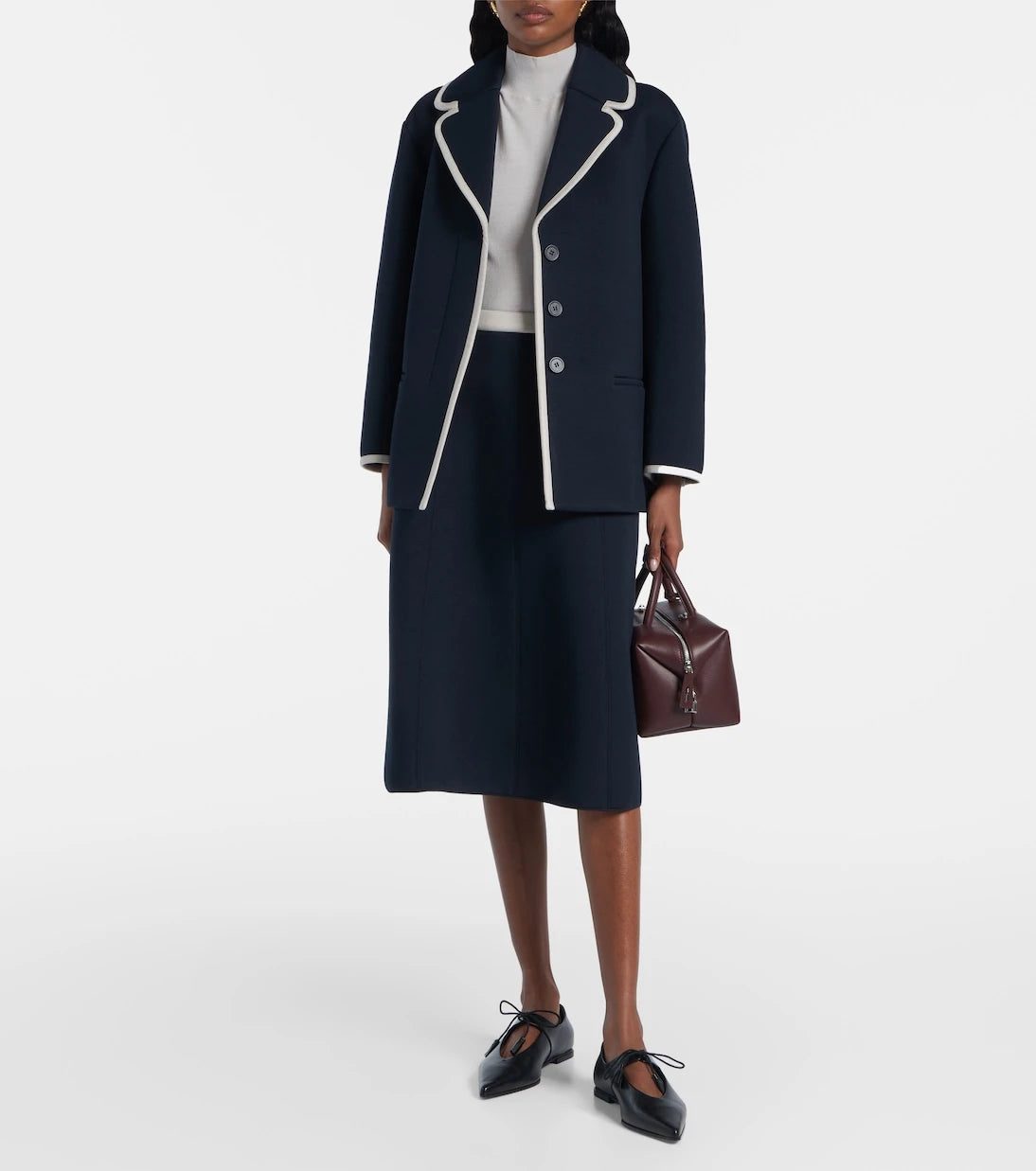 'S Max Mara - بليزر جيرسي بصف أزرار واحد