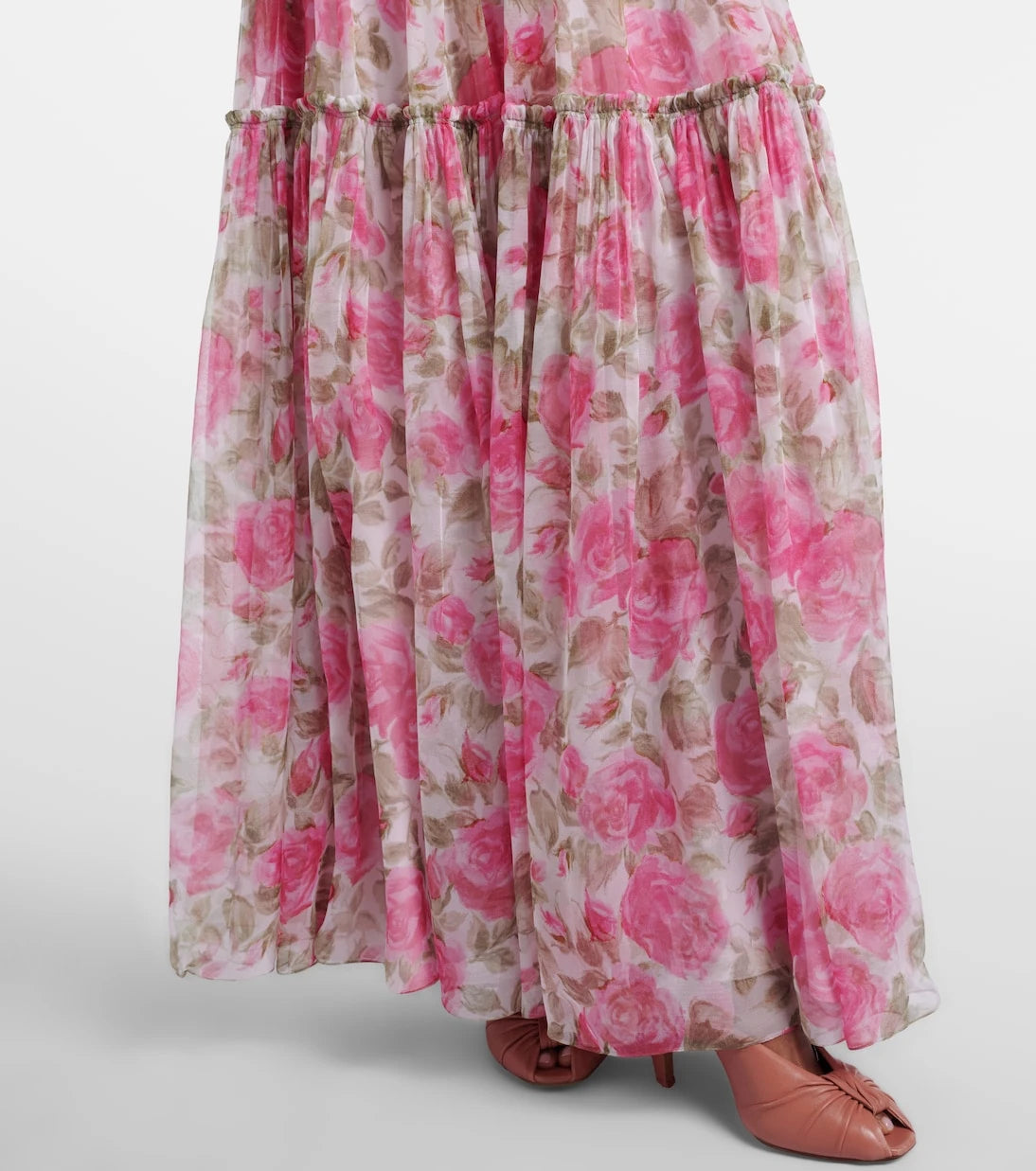 Chloé - Floral silk georgette maxi dress