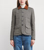 Polo Ralph Lauren Multi Wool-Blend Herringbone Suede-Trim Jacket