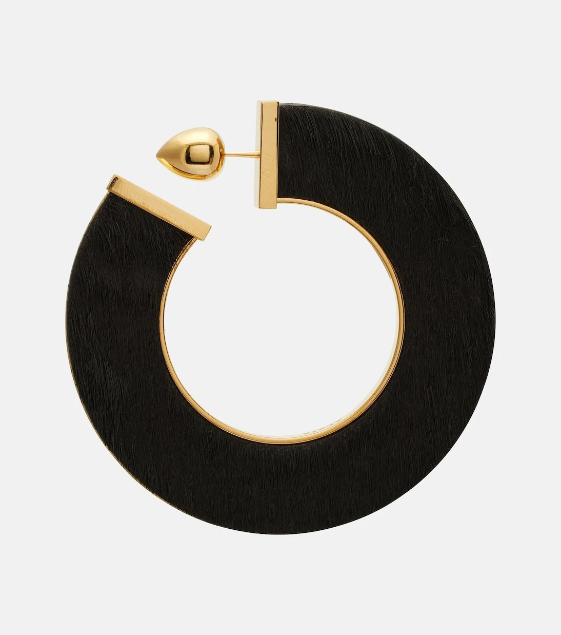 Alaïa - Blade Medium leather hoop earrings