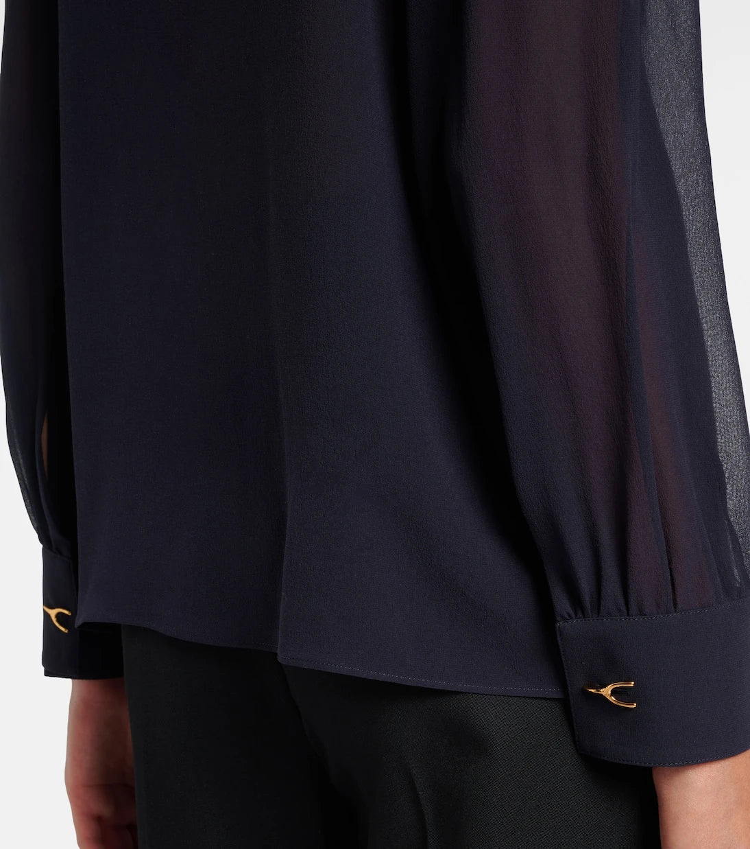 McQueen - Wishbone silk crêpe de chine shirt