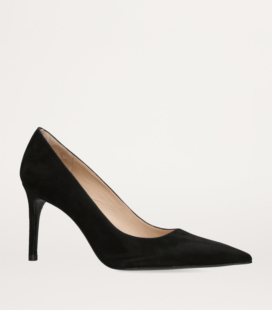Black Suede Stuart Power Pumps 85
