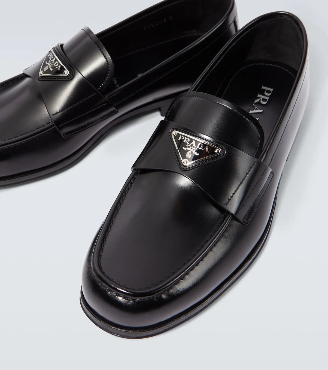 Prada - Brushed leather loafers