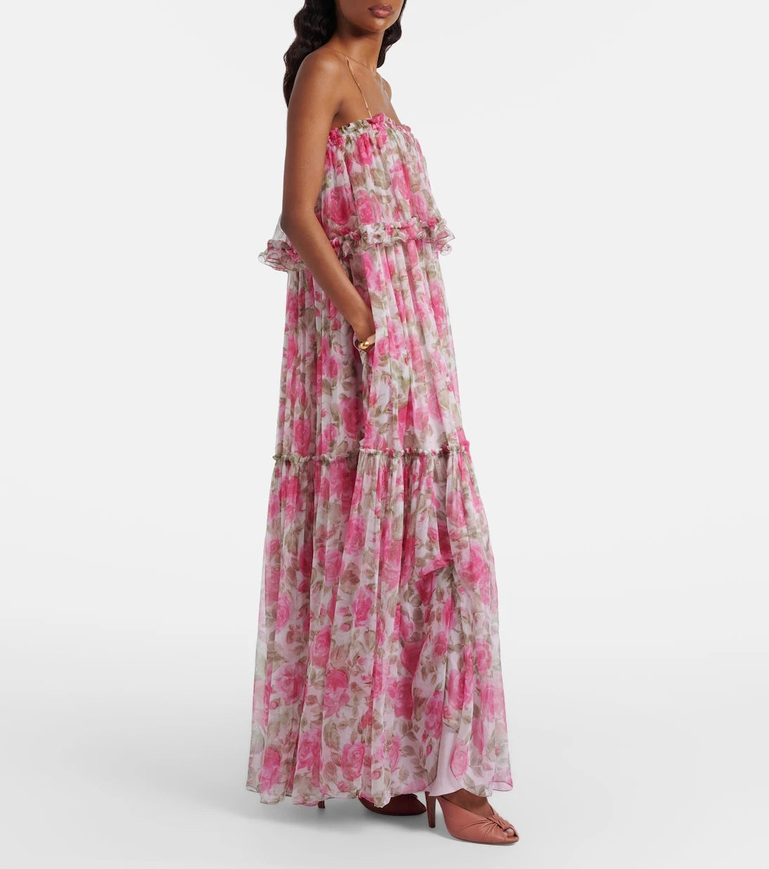 Chloé - Floral silk georgette maxi dress