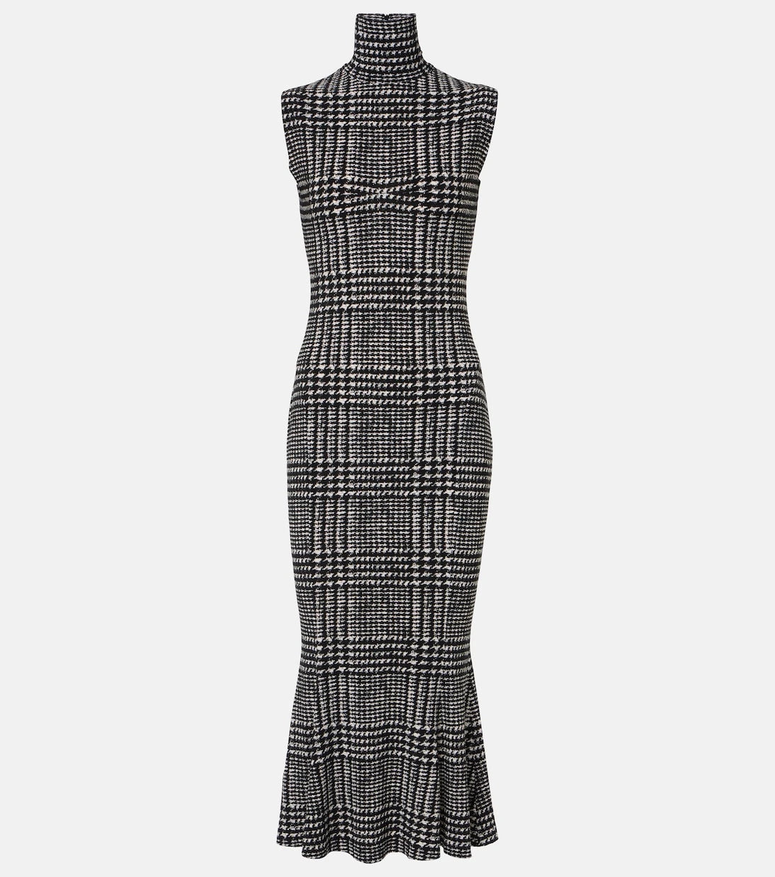 Norma Kamali - Checked midi dress