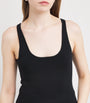 Toteme Black Rib-Knit Tank Top