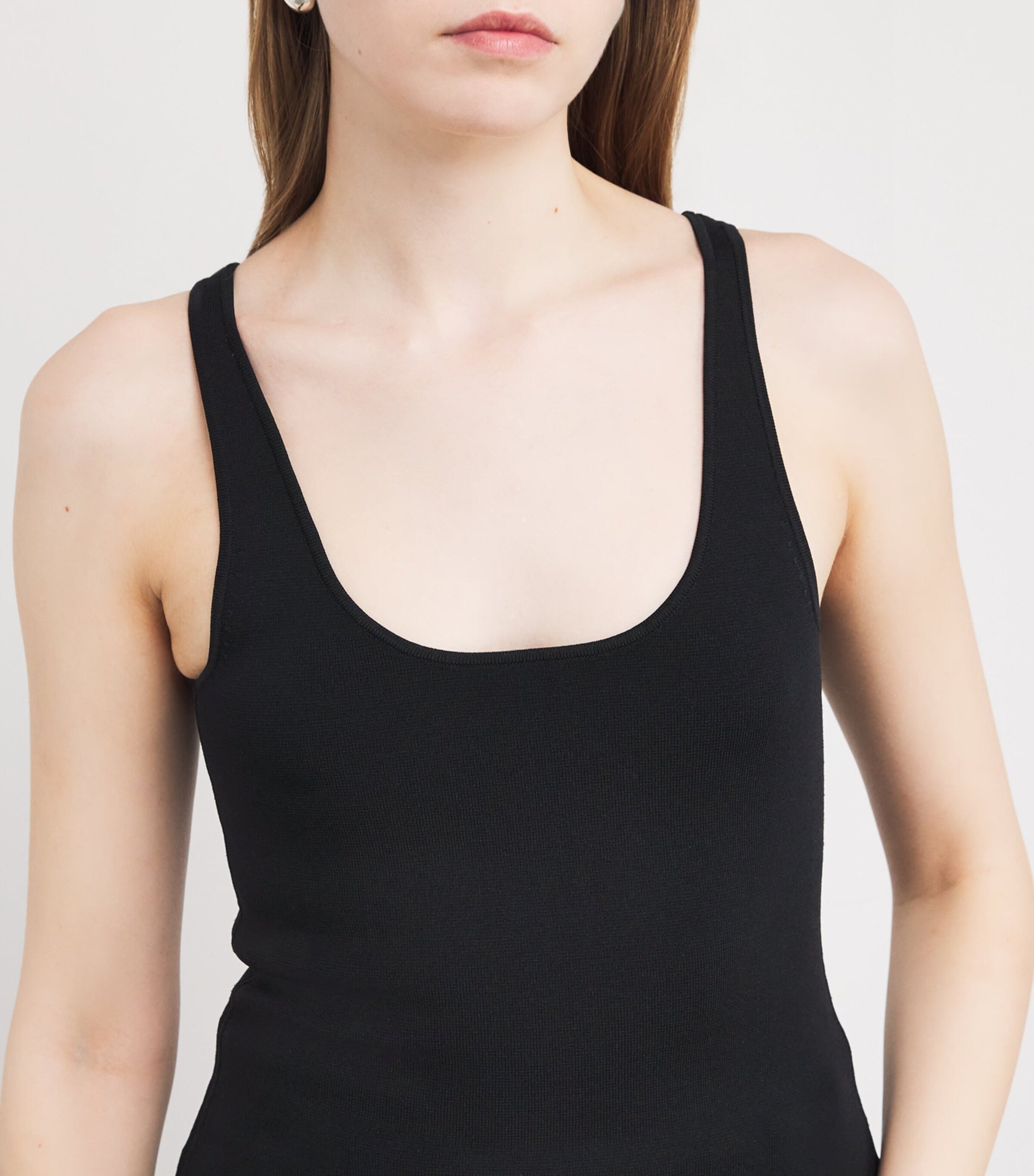 Toteme Black Rib-Knit Tank Top