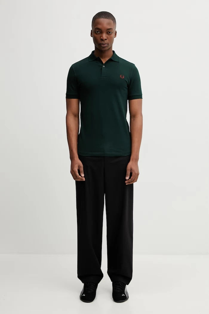 Памучна тениска с яка Fred Perry
