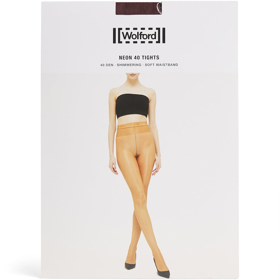 Wolford Burgundy Neon 40 Tights