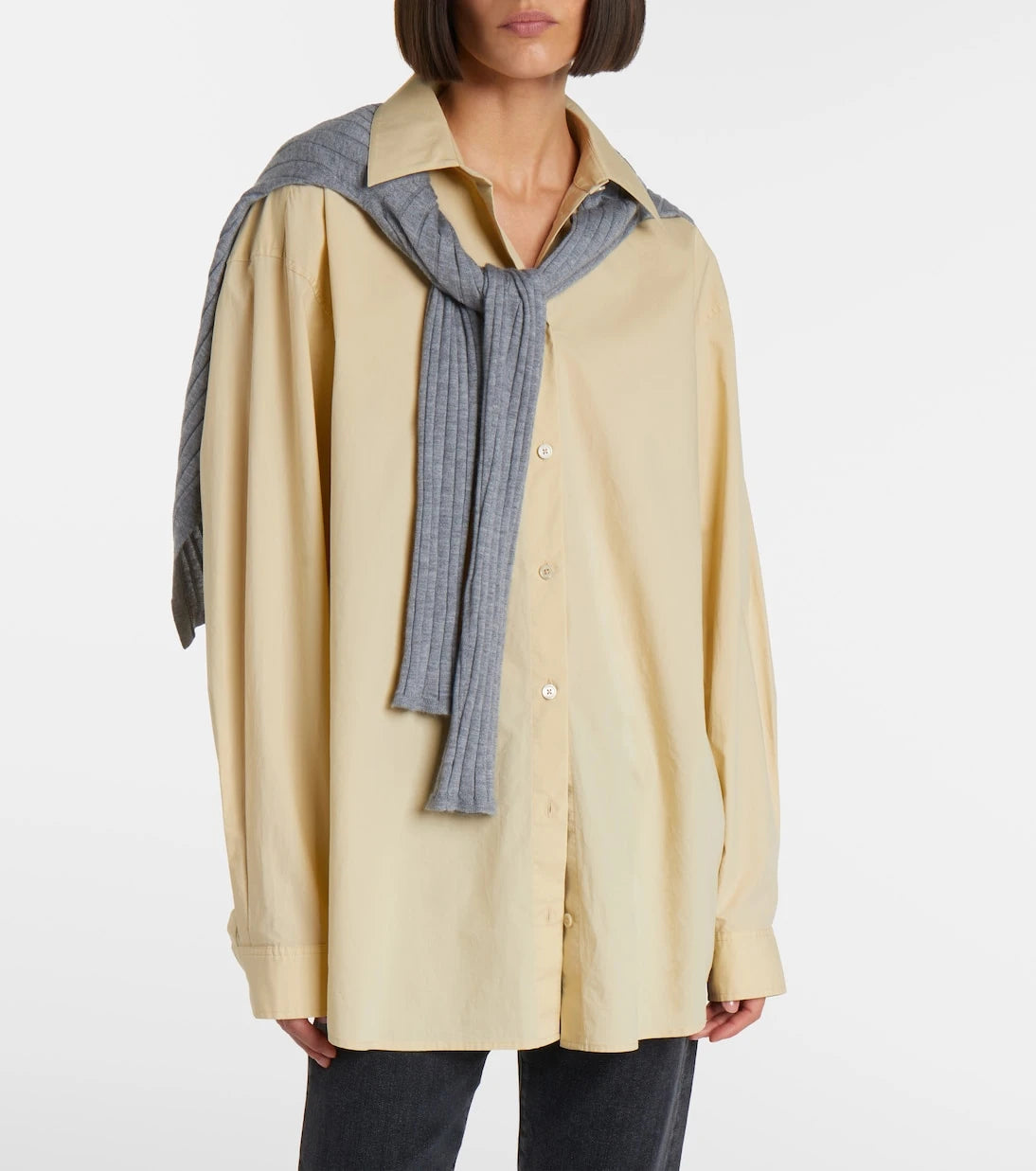 Toteme - Oversized cotton poplin shirt