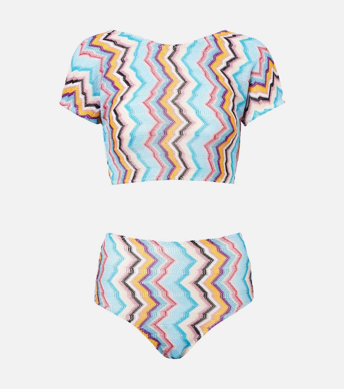 Missoni - بيكيني لاميه بنقشة متعرجة