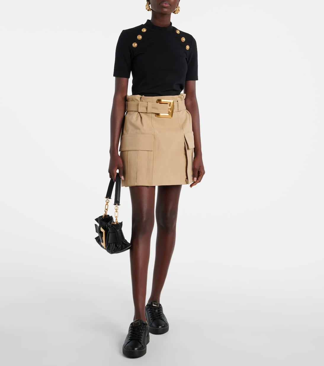Balmain - أحذية رياضية B-court جلد