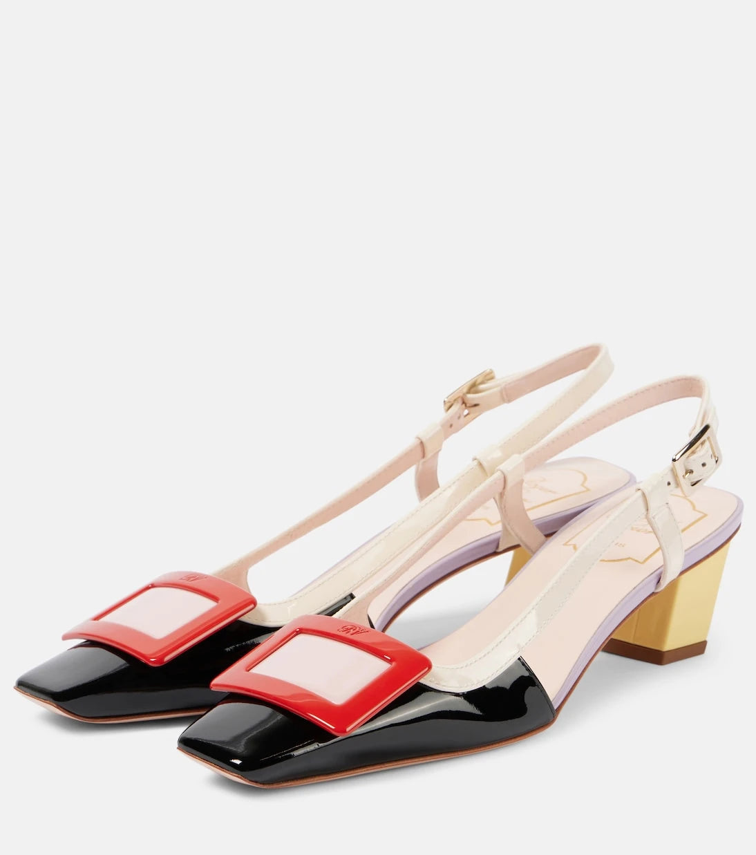Roger Vivier - Belle Vivier 45 leather slingback pumps