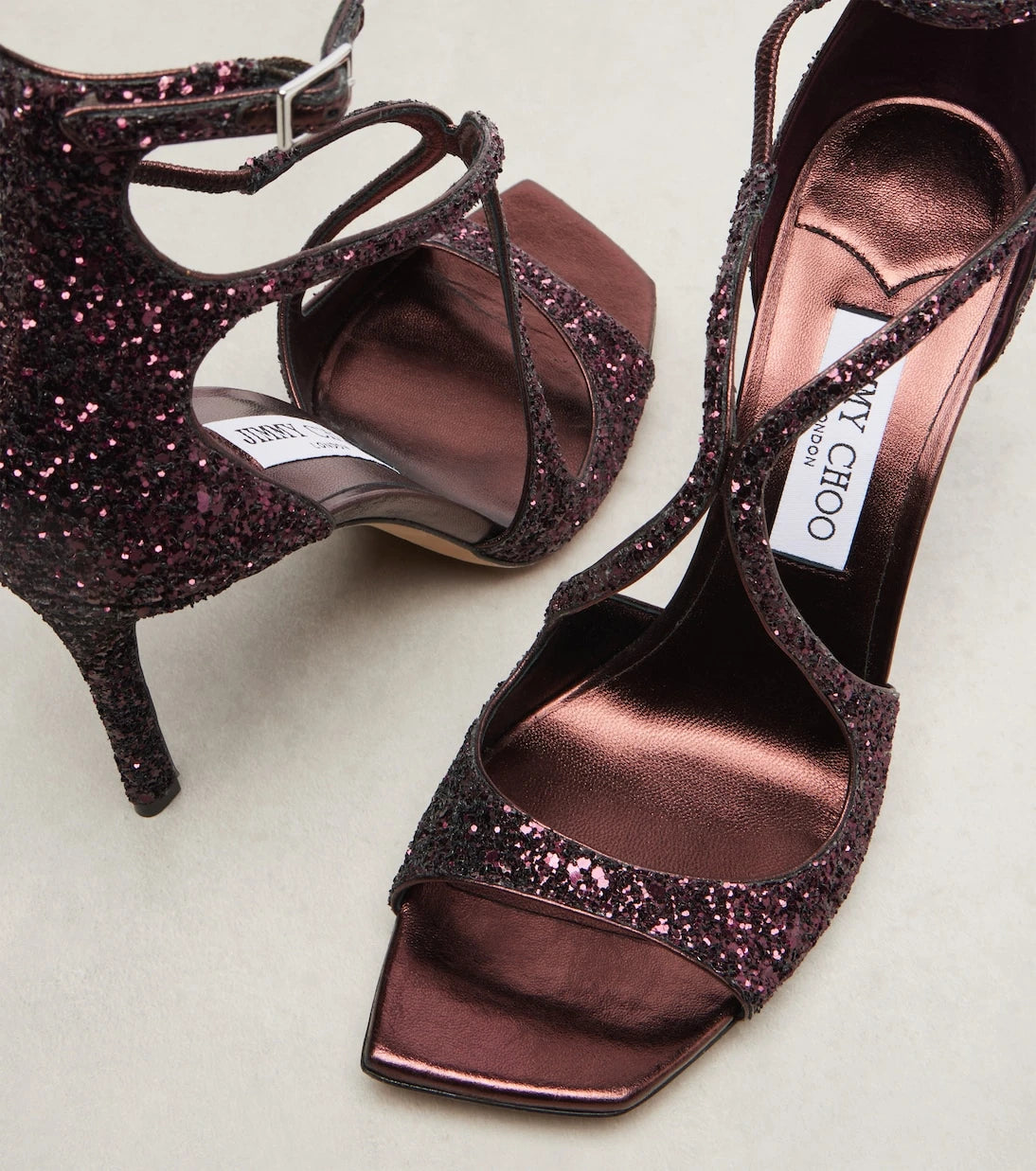 Jimmy Choo - Azia 95 glitter sandals