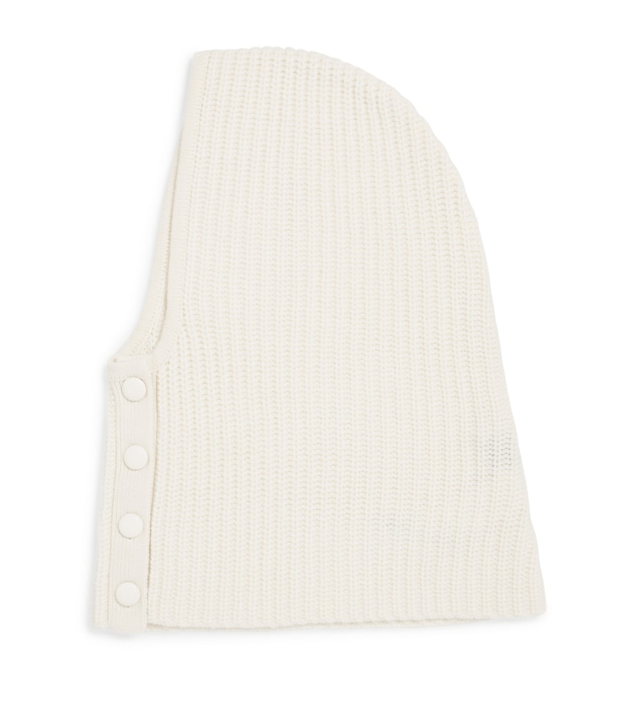White Wool-Blend Balaclava