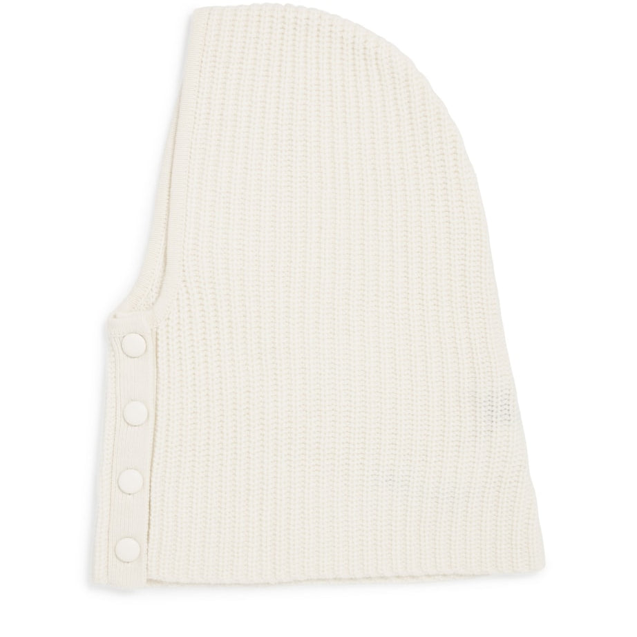 White Wool-Blend Balaclava