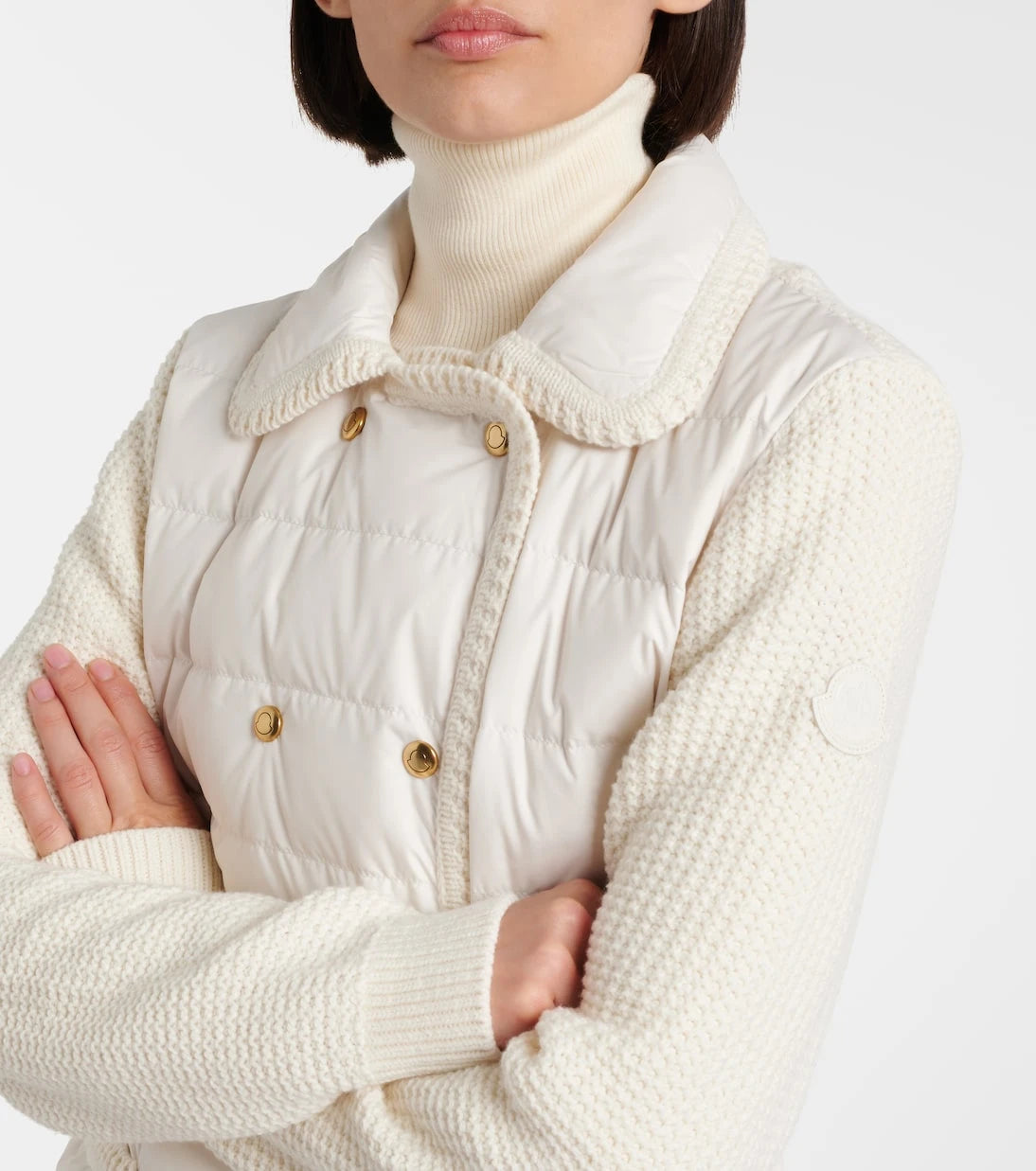 Moncler - Down-paneled wool and cashmere cardigan