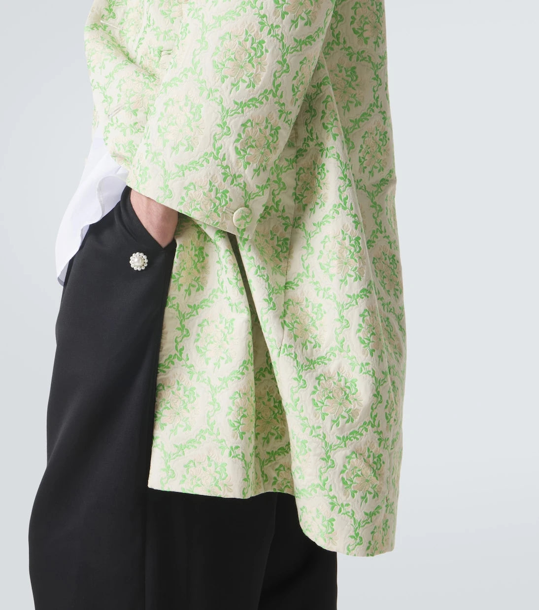 Simone Rocha - Floral cotton-blend jacquard coat