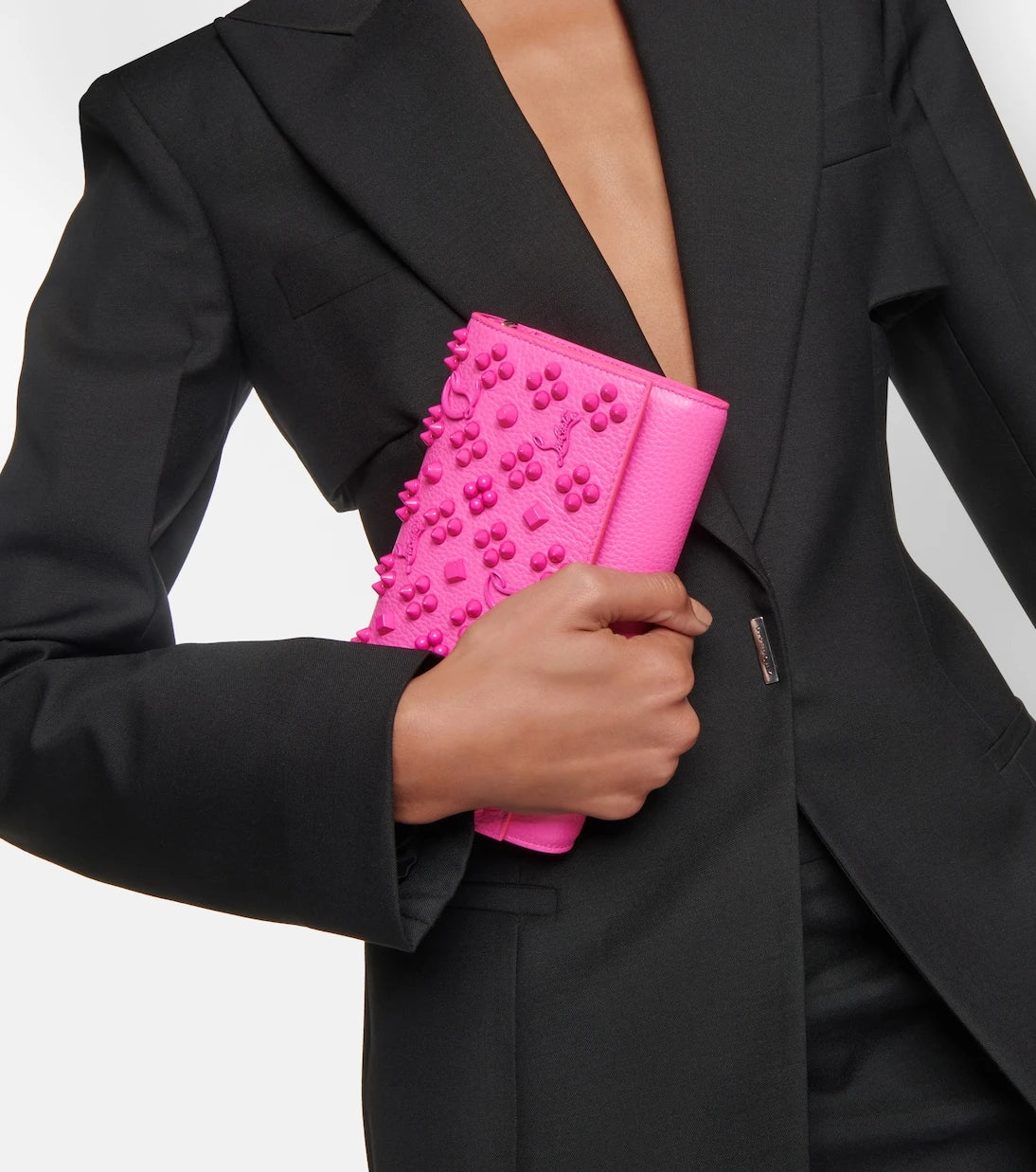 Christian Louboutin - Paloma embellished leather wallet on chain