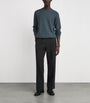 Brioni Green Cotton-Silk-Cashmere Trama Weave Sweater