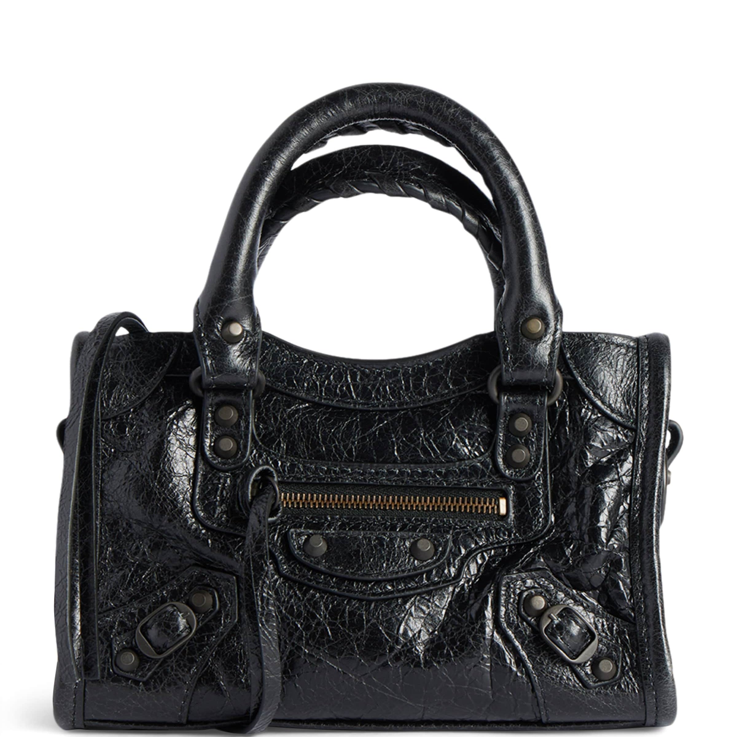 Black Nano Leather Le City Top-Handle Bag