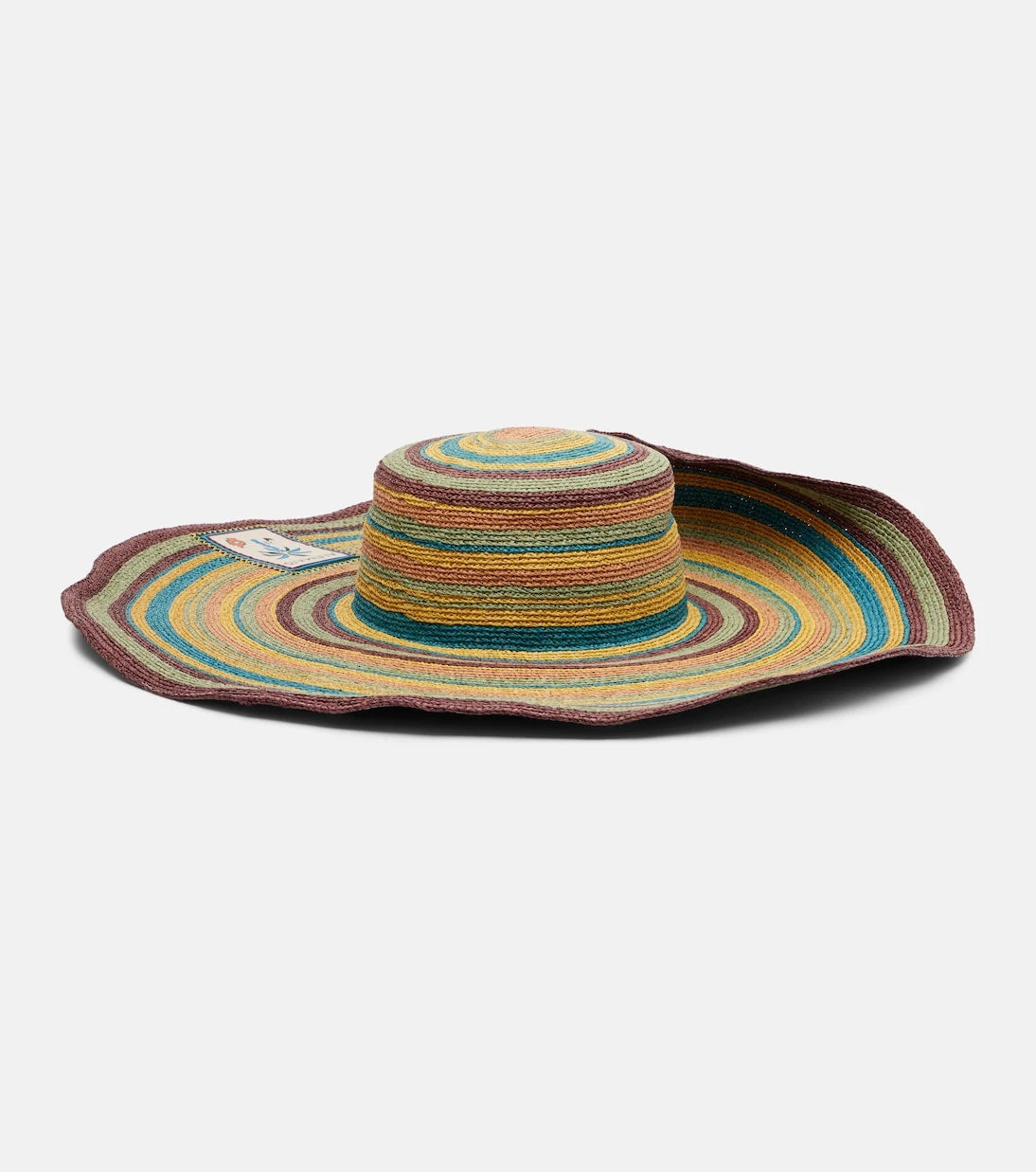 Alémais - Dusk striped raffia sun hat