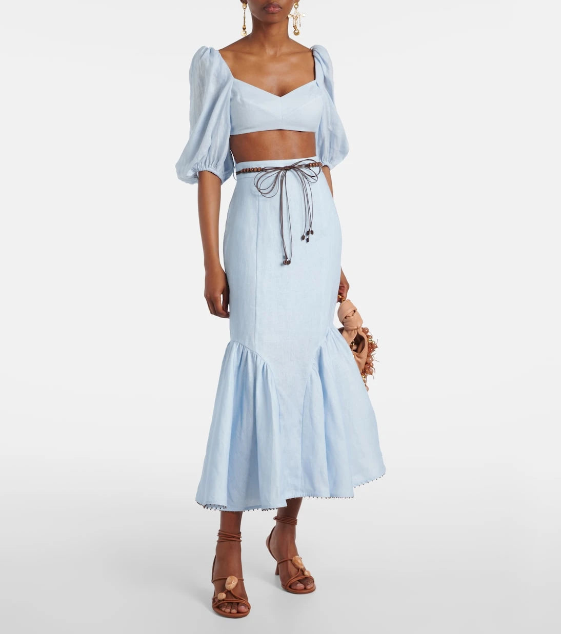 Zimmermann - Rhiannon linen midi skirt