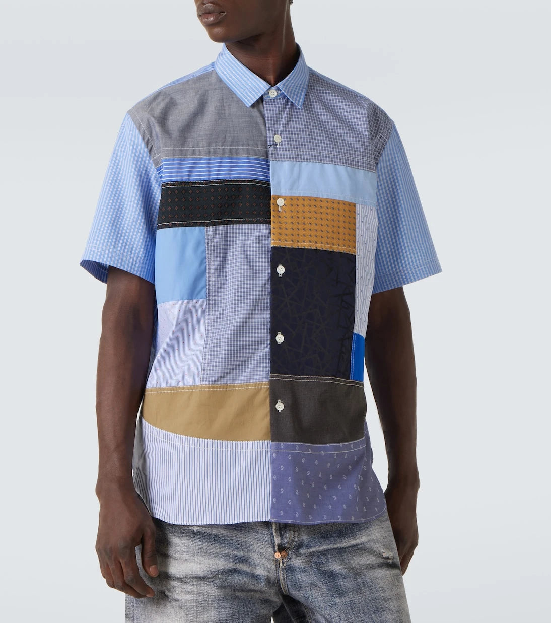 Junya Watanabe - Patchwork cotton shirt