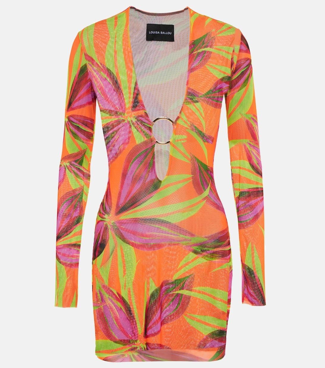 Louisa Ballou - Helios printed mesh minidress