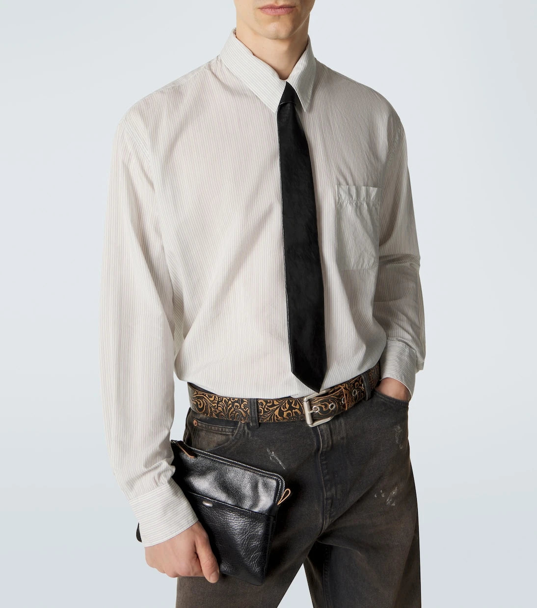 Our Legacy - Above striped cotton-blend shirt